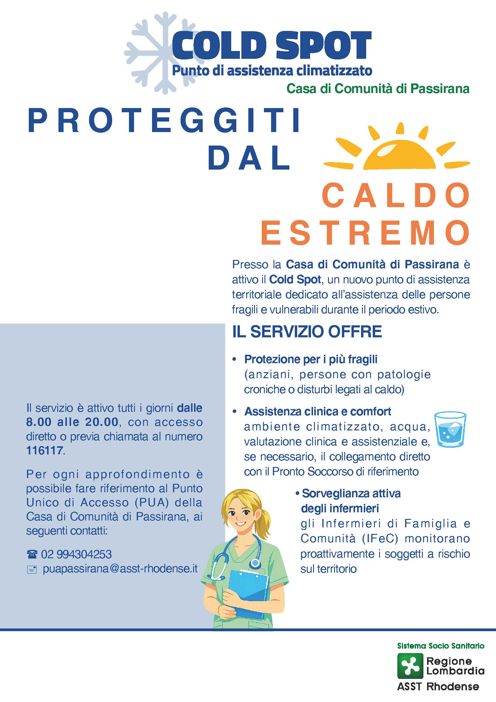 Cold Spot nella Casa di Comunità di Passirana